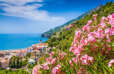 Kartpostal görünümü Amalfi Coast, Campania, İtalya