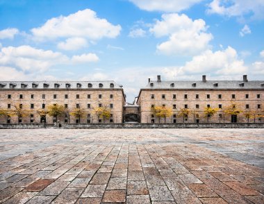 San Lorenzo de El Escorial Madrid, İspanya yakınındaki tarihi mimarlık