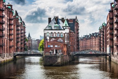 Speicherstadt depo bölgesi Hamburg, Almanya
