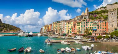 Balıkçı kasabası Portovenere, Liguria, İtalya