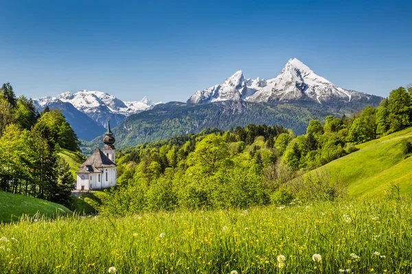 Maria Gern, Nationalpark Berchtesgadener Land, Bavyera, Almanya.