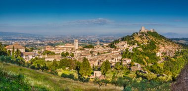 Historic town of Assisi in morning light, Umbria, Italy clipart