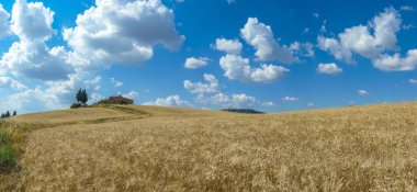 Tuscany yatay, kasaba, Pienza, Val d'Orcia, İtalya