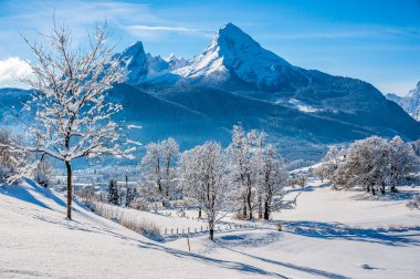 Pastoral manzara Bavyera Alpleri'nde Berchtesgaden, Almanya