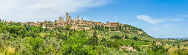 Középkori város, San Gimignano, Toszkána, Olaszország — Stock Fotó