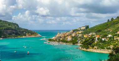 Balıkçı kasabası Portovenere, Liguria, İtalya
