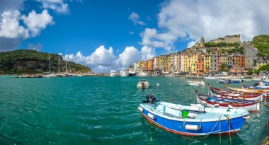 Balıkçı kasabası Portovenere, Liguria, İtalya