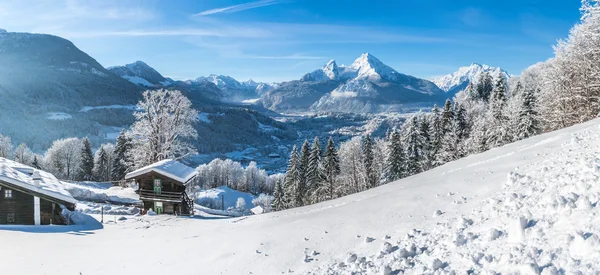 Idylická krajina v Bavorských Alpách, Berchtesgaden, Německo — Stock fotografie