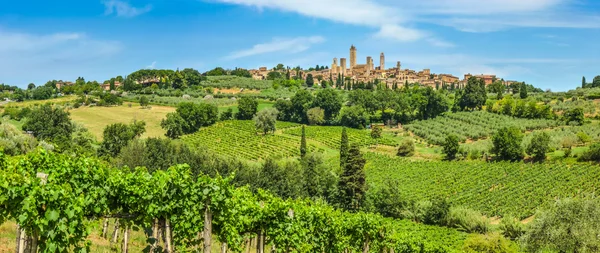 Medeltida staden San Gimignano, Toscana, Italien — Stockfoto
