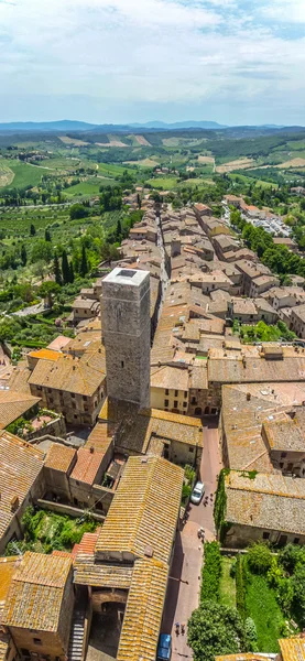 Történelmi város, San Gimignano, Toszkána, Olaszország — Stock Fotó