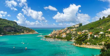 Balıkçı kasabası Portovenere, Liguria, İtalya