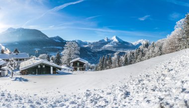 Pastoral manzara Bavyera Alpleri'nde Berchtesgaden, Almanya