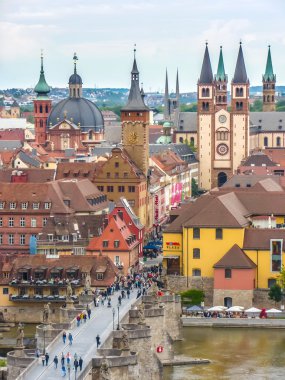Wurzburg tarihi şehir Franconia, Bavyera, Almanya
