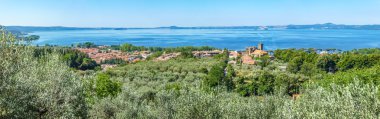 Panoramic view of Lake Bolsena, province of Viterbo, Lazio, Italy clipart