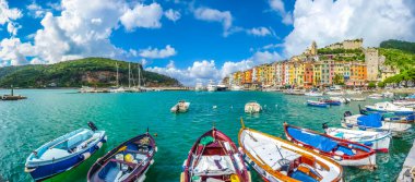 Balıkçı kasabası Portovenere, Liguria, İtalya