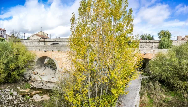 Historische römische Brücke in avila, castilla y leon, spanien — Stockfoto