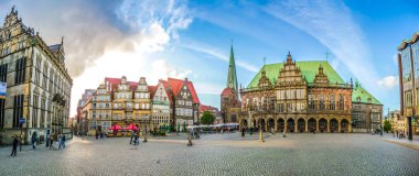 Ünlü Bremen Pazar Meydanı Hansa kenti Bremen, Almanya