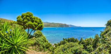 Güzel kıyı peyzaj Cilentan Coast, Campania, İtalya