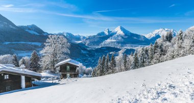Pastoral manzara Bavyera Alpleri'nde Berchtesgaden, Almanya