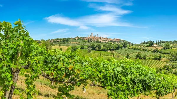 Középkori város, San Gimignano, Toszkána, Olaszország — Stock Fotó