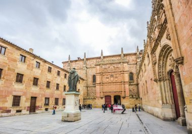 Tarihi ve ünlü Salamanca Üniversitesi, Castilla y Leon, İspanya
