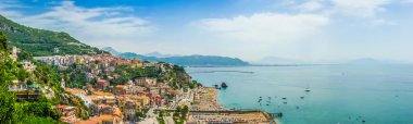 Postcard view of Amalfi Coast, Campania, Italy clipart