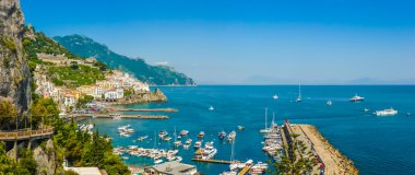 Kartpostal görünümü Amalfi, Amalfi Coast, Campania, İtalya
