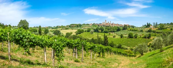 Középkori város, San Gimignano, Toszkána, Olaszország — Stock Fotó