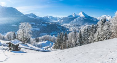 Pastoral manzara Bavyera Alpleri'nde Berchtesgaden, Almanya