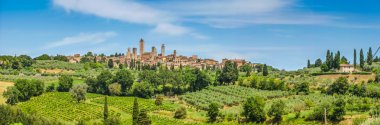 Ortaçağ şehri San Gimignano, Toskana, İtalya