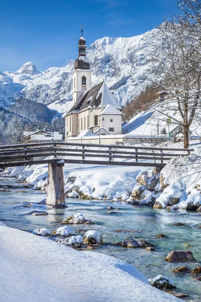 Ramsau in winter, Berchtesgadener Land, Bavaria, Germany — Stok fotoğraf