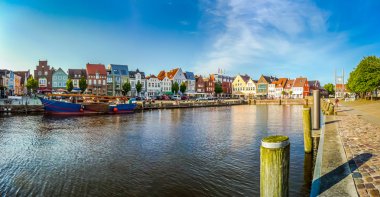 Husum kasaba, Nordfriesland,'ın kuzeyinde Schleswig-Holstein, Almanya