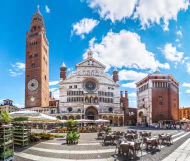 Cremona katedral çan kulesi, Lombardiya, İtalya
