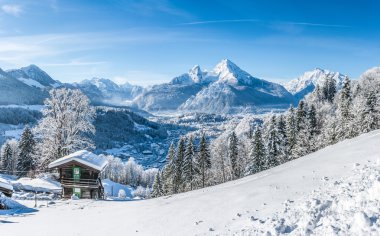 Pastoral manzara Bavyera Alpleri'nde Berchtesgaden, Almanya