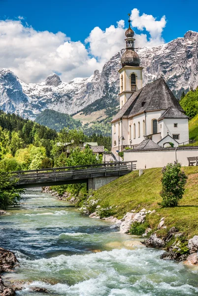 람 사 우 산 마을, Berchtesgadener 땅, 바바리아, 독일 — 스톡 사진