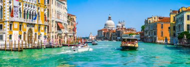 canal Grande ile basilica di santa maria della salute, Venedik, İtalya