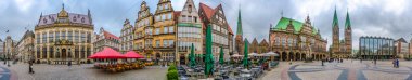 Ünlü Bremen Pazar Meydanı Hansa kenti Bremen, Almanya