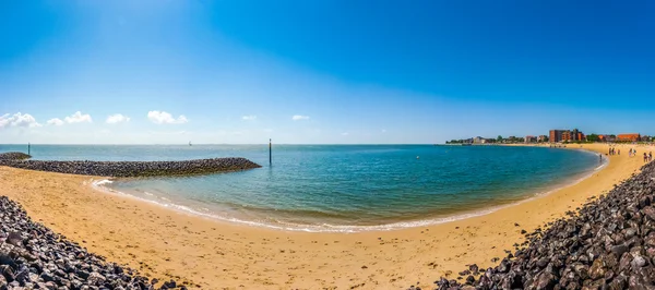 Hermosa playa en la isla de Foehr, Mar del Norte, Alemania — Foto de Stock