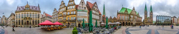 Famosa Praça do Mercado Bremen na cidade hanseática de Bremen, Alemanha — Fotografia de Stock