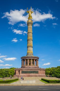 Berlin Victory Column monument in Tiergarten park, Berlin, Germa clipart