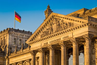 Reichstag building at sunset, Berlin, Germany clipart
