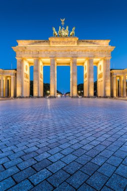 Berlin Brandenburg Gate at night, Germany clipart