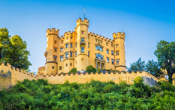 Famoso Castelo de Hohenschwangau perto de Fussen, Baviera, Alemanha — Fotografia de Stock