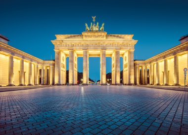 Brandenburg Gate in twilight, Berlin, Germany clipart