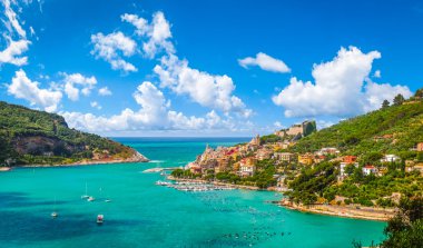 Balıkçı kasabası Portovenere, Liguria, İtalya