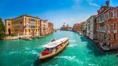 canal Grande ile basilica di santa maria della salute, Venedik, İtalya