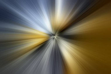 Abstract surface of radial blur zoom gray and yellow  tones. Abstract gray-yellow background with radial, diverging, converging lines. clipart