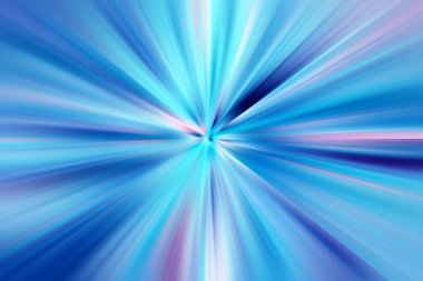 Mavi, leylak, pembe tonlarda soyut radyal yakınlaştırma bulanık yüzeyi. Radyal, yayıcı, yakınsayan çizgilerle soyut mavi arkaplan. 