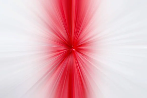 要旨赤と白のトーンの表面放射状ズームのぼかし 放射状 放射状 収束線を持つ抽象的な赤と白の背景 — ストック写真