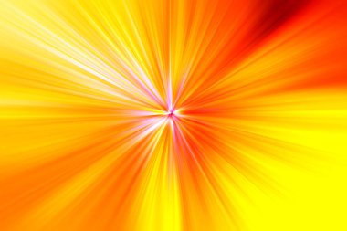 Abstract surface of radial blur zoom in orange, red, yellow tones. Bright colorful background with radial, diverging, converging lines. Abstract background with autumn colors. clipart